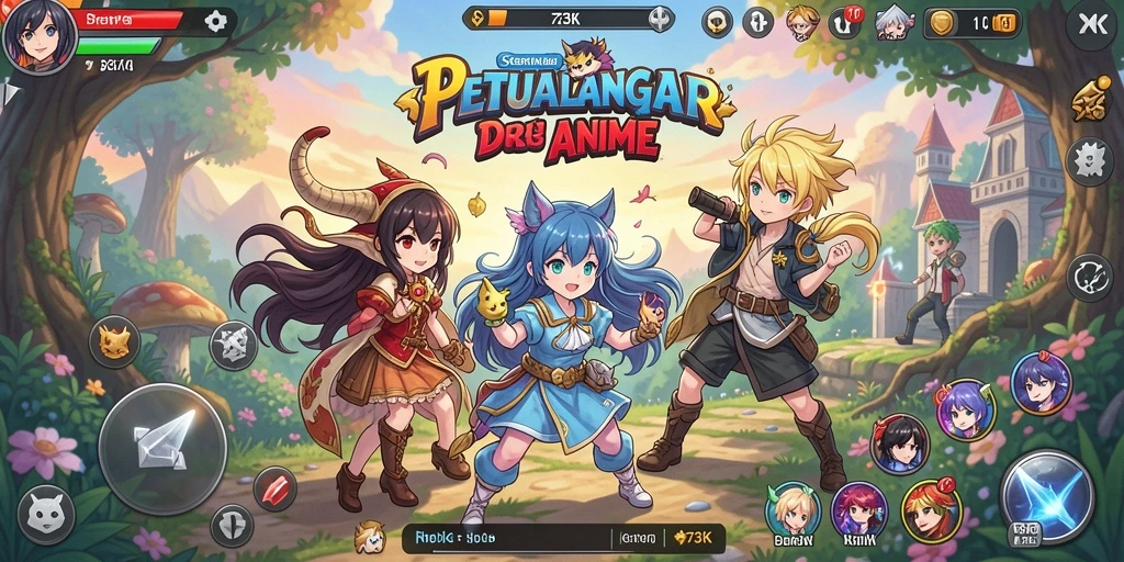 Tangkapan layar dari gameplay <strong>73K</strong> yang menarik dan penuh aksi.
