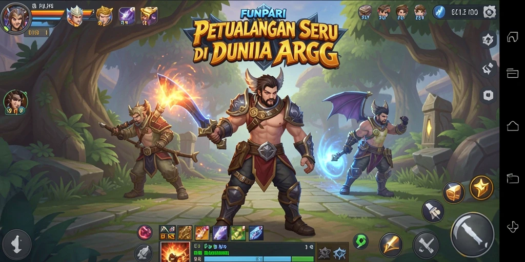 Tampilan gameplay FUNPARI yang mendebarkan dan penuh aksi.
