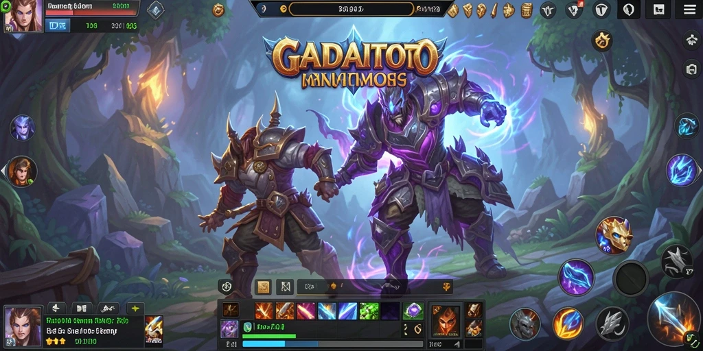 Screenshot gameplay GADAITOTO yang menunjukkan aksi pertarungan MMORPG.