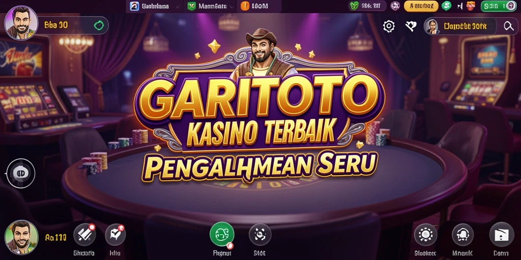 Screenshot utama GARITOTO menampilkan gameplay Kasino yang menegangkan.