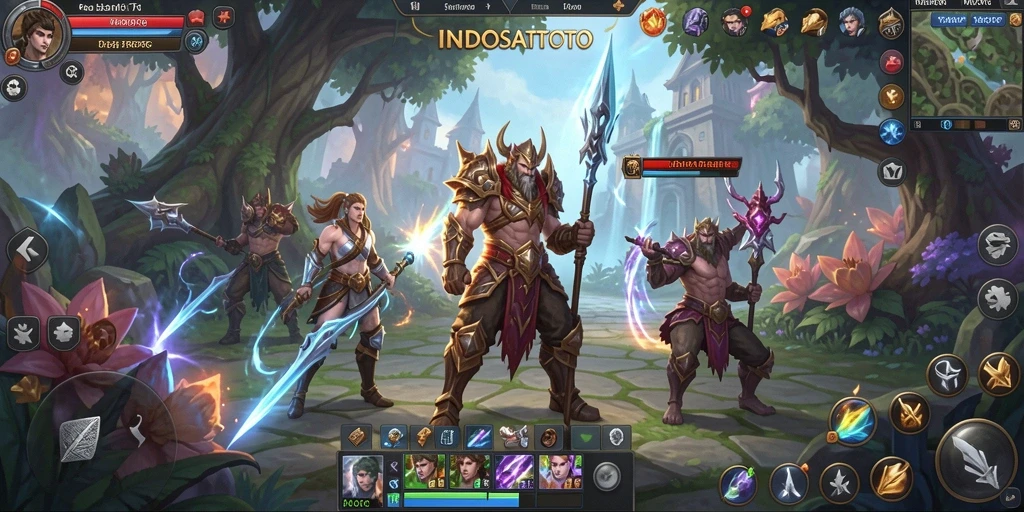Tangkapan layar INDOSATTOTO menampilkan pertarungan seru dalam dunia MMORPG.