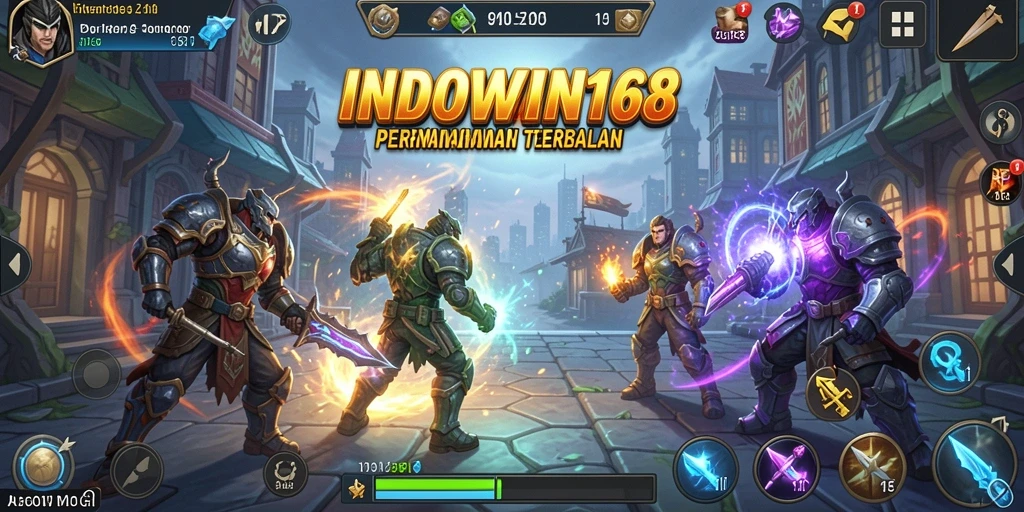 Tangkapan layar menunjukkan pertempuran strategi mendalam dalam INDOWIN168.
