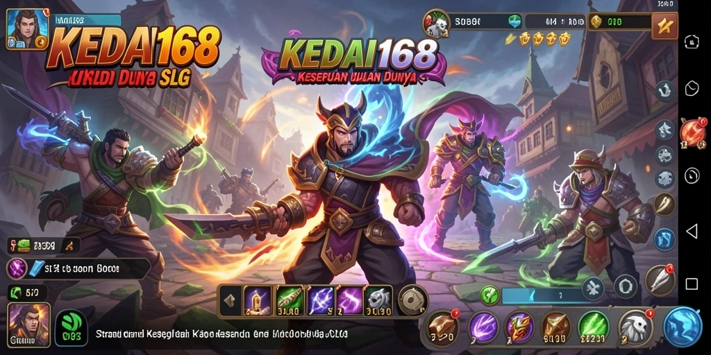 Screenshot utama KEDAI168 menunjukkan gameplay strategis yang seru.