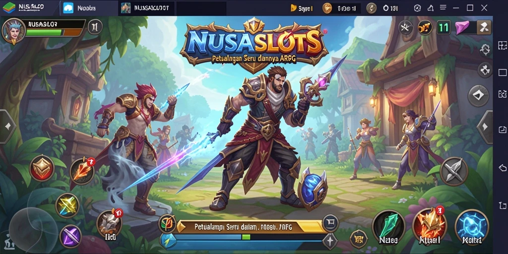 Tampilan menarik dari gameplay ARPG NUSASLOTS yang mendebarkan.
