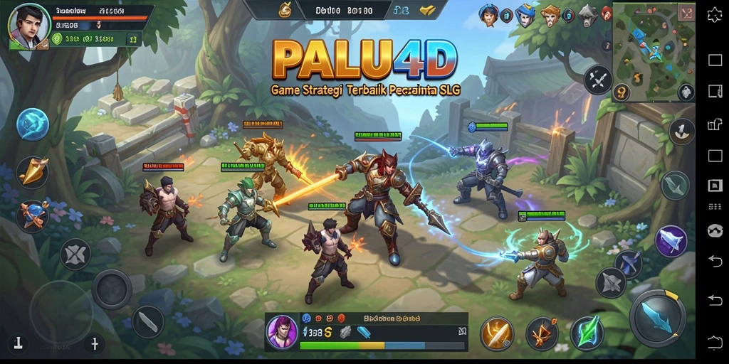 Screenshot gameplay PALU4D menunjukkan strategi dan pertempuran epik.
