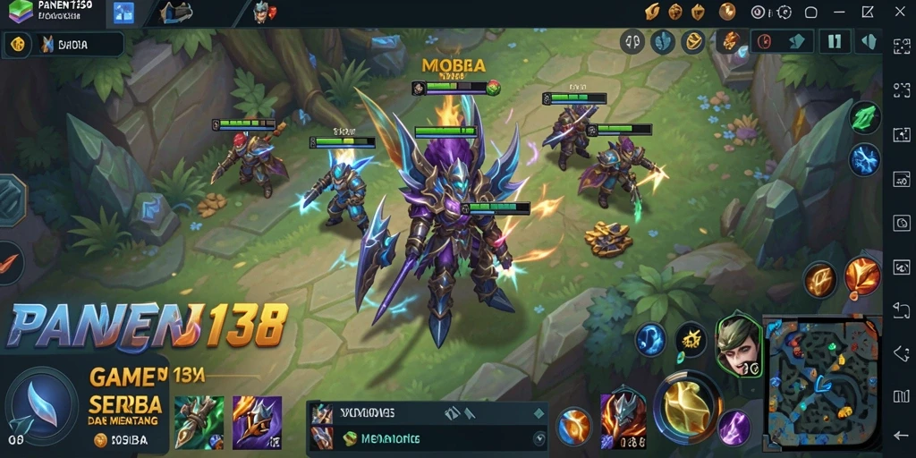Gameplay seru PANEN138 dengan aksi MOBA yang intens.