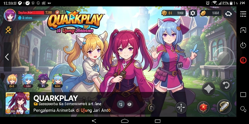 Tampilan gameplay yang menampilkan aksi seru dalam dunia Anime.