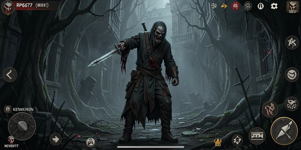 Screenshot RP6677 menampilkan gameplay horror yang intens dan mencekam.