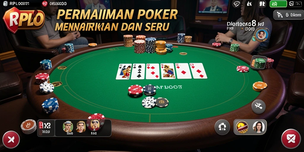 Tampilan gameplay RPLOOT dengan aksi Poker yang mendebarkan.