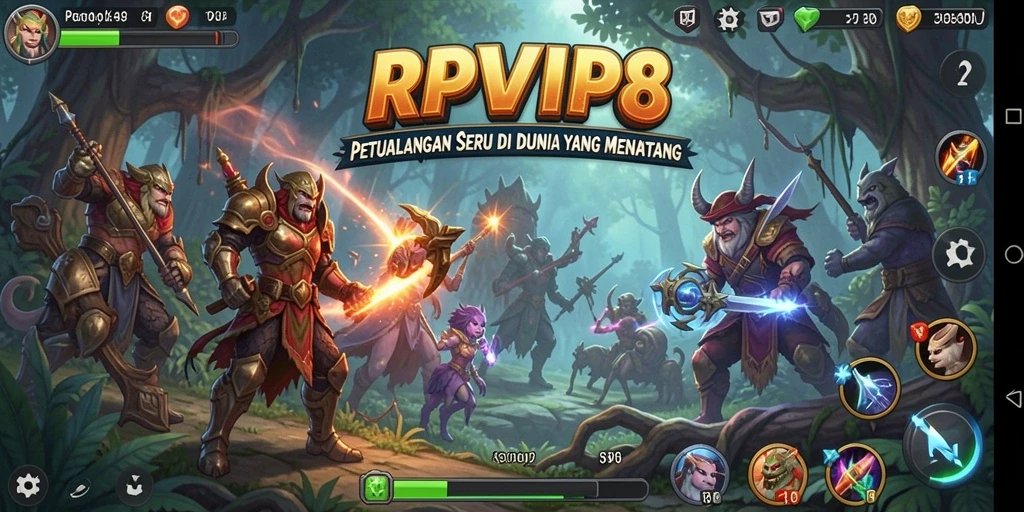 Tampilan gameplay seru dalam petualangan RPVIP8.