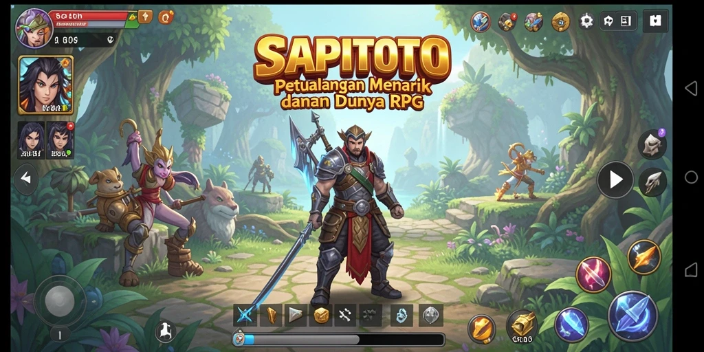 Tampilan gameplay RPG SAPITOTO yang menakjubkan dan penuh aksi.