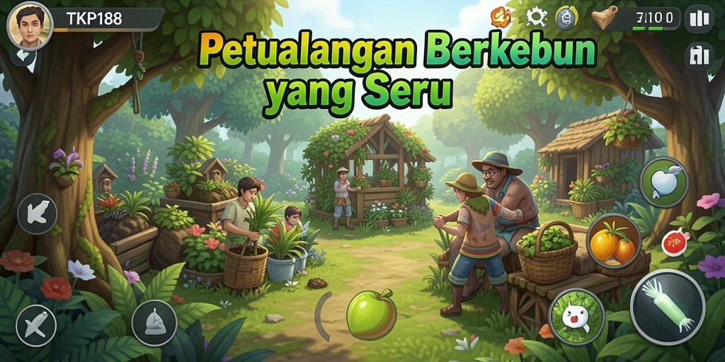 Tangkapan layar TKP188 menunjukkan pengalaman berkebun yang menarik.