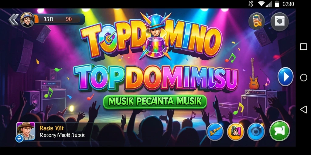 Tampilan gameplay yang menarik di <strong>TOPDOMINO</strong> dengan berbagai pilihan lagu.