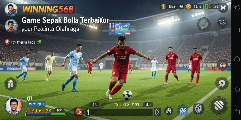 Gameplay seru dengan aksi sepak bola yang mendebarkan di WINNING568.