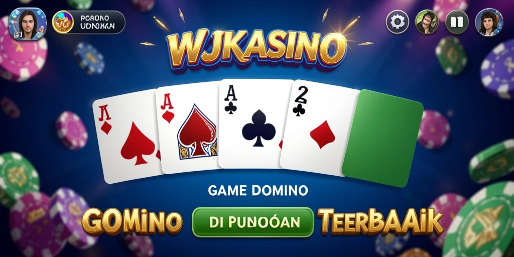 Tampilan gameplay seru dalam permainan domino WJKASINO.