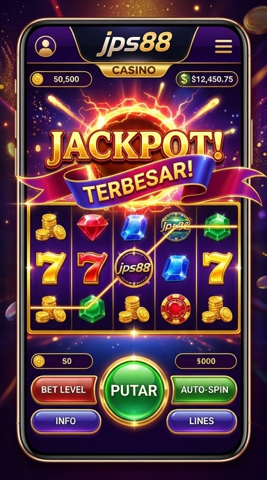 Tampilan utama aplikasi jps88 yang sederhana dan menarik.